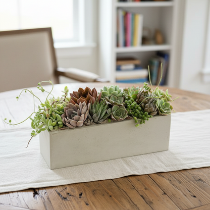 Centro de mesa rectangular