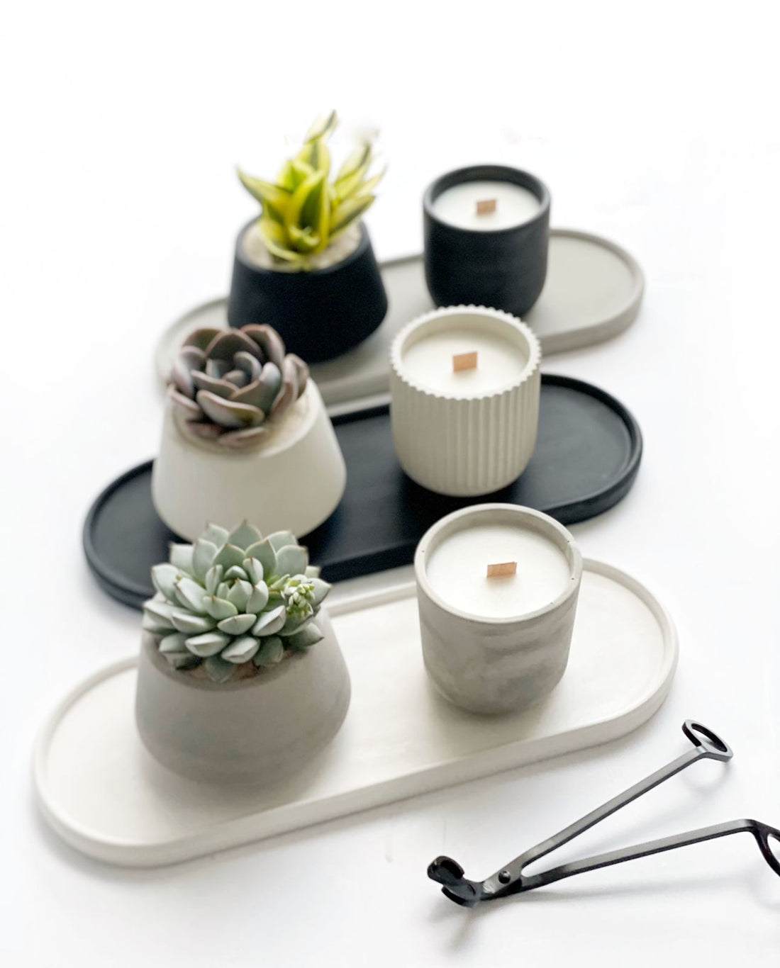 Set de Maceta Harper, Charola y Vela Aromática.