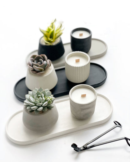 Set de Maceta Harper, Charola y Vela Aromática.