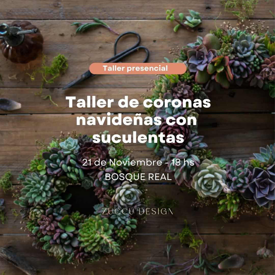 Taller Coronas navideñas con suculentas