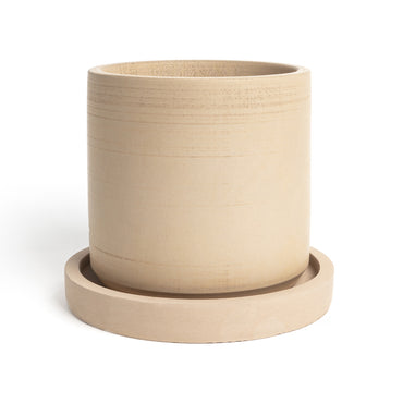 Maceta cilíndro chica con plato