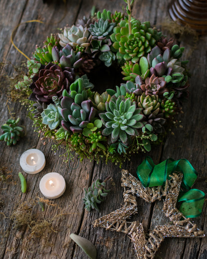 Corona de suculentas grande